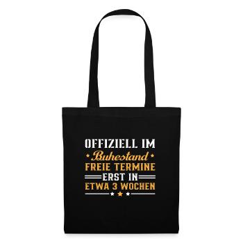 Offiziell im ruhestand - Stoffbeutel - Schwarz - Vorne
