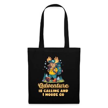 Adventure Is Calling Kids Cute Moose - Tote Bag - black - Front