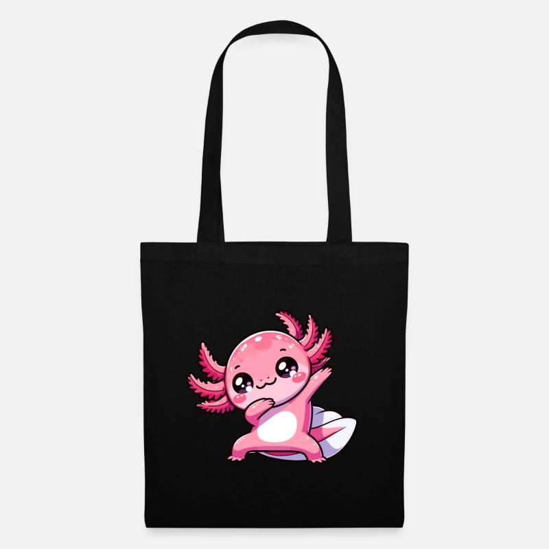 Dabbing Axolotl Dab Salamander - Stoffbeutel - Schwarz