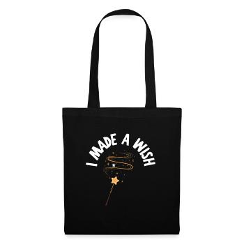 J’ai fait un vœu maman et moi - Sac en tissu - noir - Devant