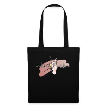 Heartbeat Nail Design Nail Studio Tech - Sac en tissu - noir - Devant