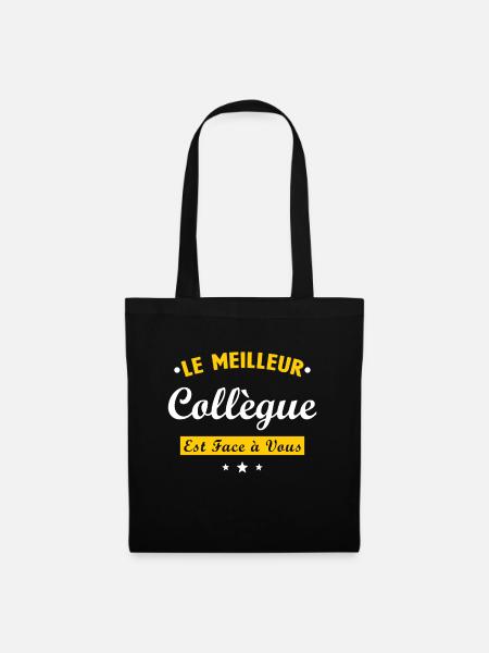 Collègue de travail cadeau humour de bureau - Sac en tissu - noir