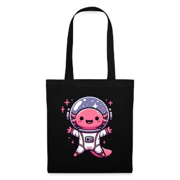 Astronaute de l’Axolotl de l’espace Galaxie de l’espace - Sac en tissu - noir - Devant
