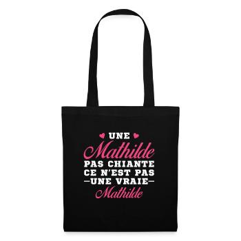 Une Mathilde pas chiante ce n est pas une vraie - Sac en tissu - noir - Devant