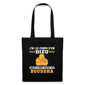 J'ai Le Corps D'un Dieu Humour Cadeau Humoristique - Sac en tissu - noir - Devant