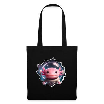 Space Axolotl Crack Astronaut Space - Tote Bag - black - Front
