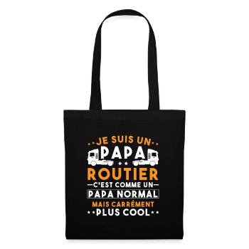 je suis un papa routier / humour papa routier - Sac en tissu - noir - Devant