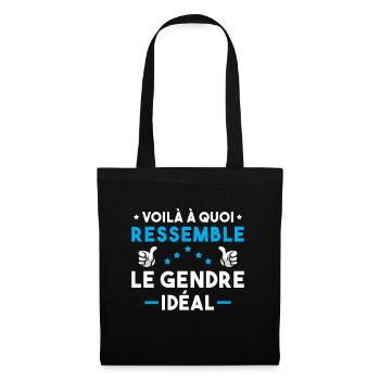 Voilà à quoi ressemble le gendre idéal - Sac en tissu - noir - Devant