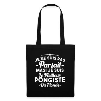 Pas parfait mais je suis le meilleur pongiste - Sac en tissu - noir - Devant