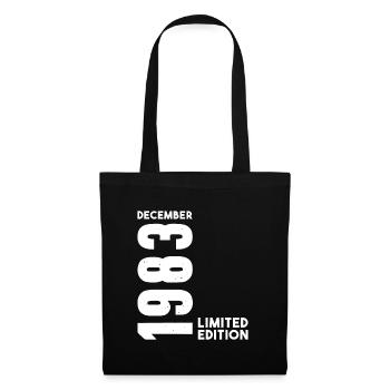 Anniversaire homme femme I Décembre 1983 - Sac en tissu - noir - Devant
