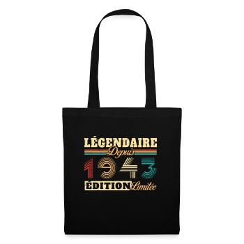 Légendaire Depuis 1943 - Sac en tissu - noir - Devant