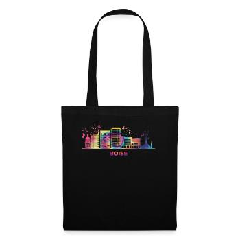 Boisean Skyline Coloré Paysage Urbain Boise - Sac en tissu - noir - Devant