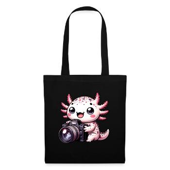Photographe Axolotl Camera Photography - Sac en tissu - noir - Devant