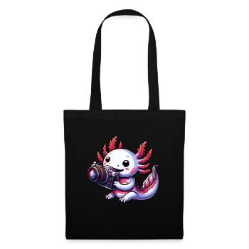 Photographer Axolotl Photo Camera Photography - Tote Bag - black - Front