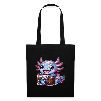 Photography Axolotl Photo Camera Photographer - Tote Bag - black - Front