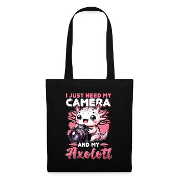 Photographer Photography Axolotl Photo Camera - Tote Bag - black - Front