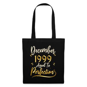 Décembre 1999 Décembre anniversaire December 1999 - Sac en tissu - noir - Devant