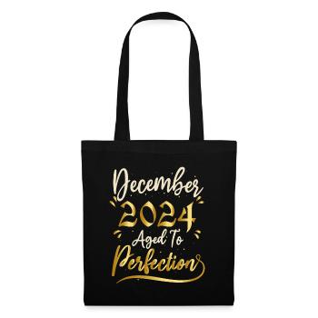 Décembre 2024 Décembre anniversaire December 2024 - Sac en tissu - noir - Devant