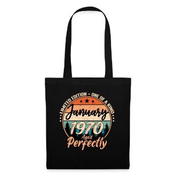 Janvier 1970 anniversaire 1970 légendes Janvier - Sac en tissu - noir - Devant