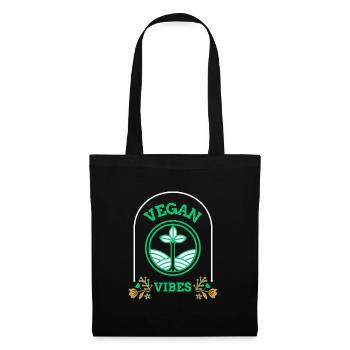 Vibrations végétaliennes - Sac en tissu - noir - Devant