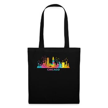 Chicagoan Watercolor Skyline Chicago - Tote Bag - black - Front