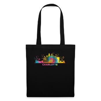 Charlottean's Skyline Charlotte - Tote Bag - black - Front