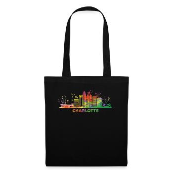 Charlottean's Skyline Charlotte - Tote Bag - black - Front