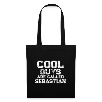 Cool guys are called Sebastian - Stoffbeutel - Schwarz - Vorne