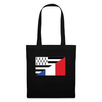 Brittany Flag Breton gift France - Tote Bag - black - Front