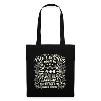 January 2000 Anniversary 2000 January Year - Tote Bag - black - Front