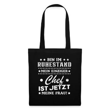 Ich bin im Ruhestand Rentner 2024 2025 2026 - Stoffbeutel - Schwarz - Vorne