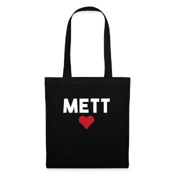 Mett Fleischher Lovers of Mettigel and meat - Tote Bag - black - Front