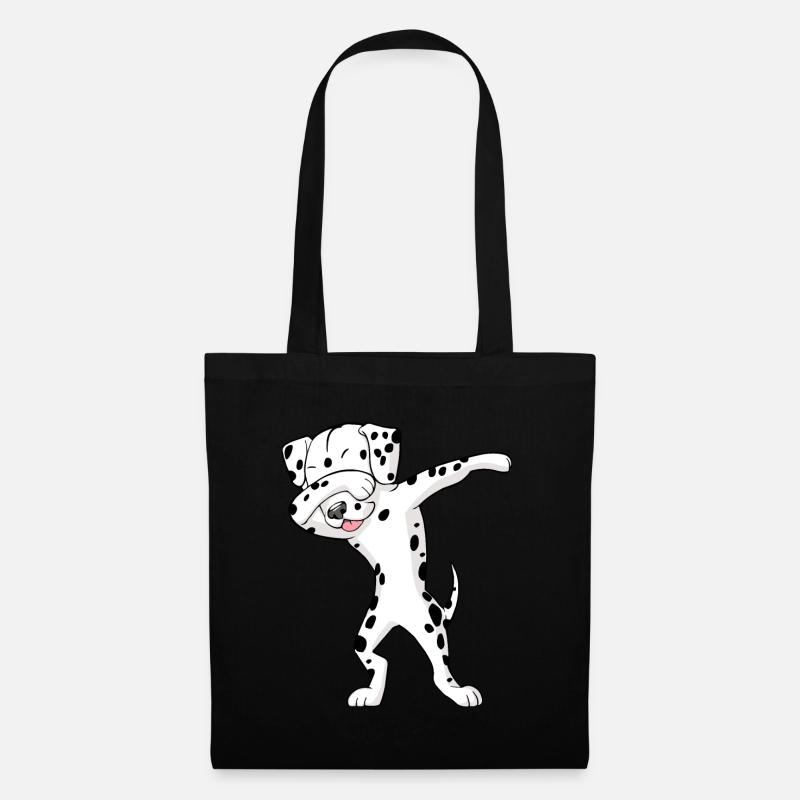 Dalmatien Dab Dabbing Dalmatien - Sac en tissu - noir