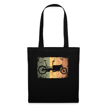 Lastenfahrrad Lastenrad Cargo Bike Cargobike - Tote Bag - black - Front