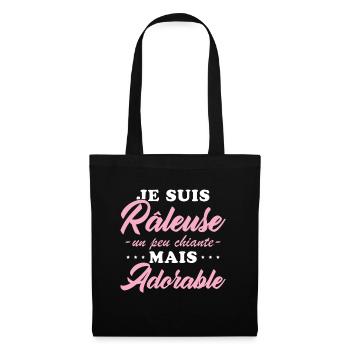 Grumpy but adorable personalized humor gift - Tote Bag - black - Front