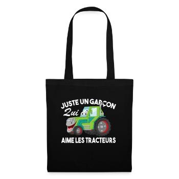 Juste Un Garçon Qui Aime Les Tracteurs Agriculteur - Sac en tissu - noir - Devant