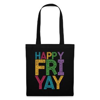 Happy Fri Yay Teacher Weekend Funny Meme - Tote Bag - black - Front