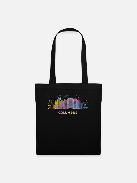 Columbusite Skyline Columbus - Stoffbeutel - Schwarz