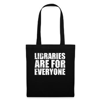 Les bibliothèques s’adressent à tous les amoureux des livres - Sac en tissu - noir - Devant
