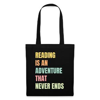 Reading is an adventure book lover - Tote Bag - black - Front