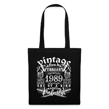 February 1989 Birthday February 1989 February - Tote Bag - black - Front