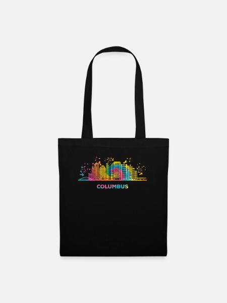 Columbusite Skyline Columbus - Stoffbeutel - Schwarz
