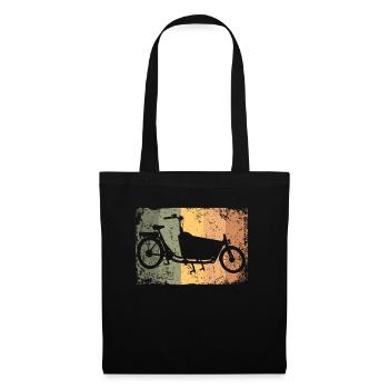 Lastenfahrrad Lastenrad Cargo Bike Cargobike - Tote Bag - black - Front