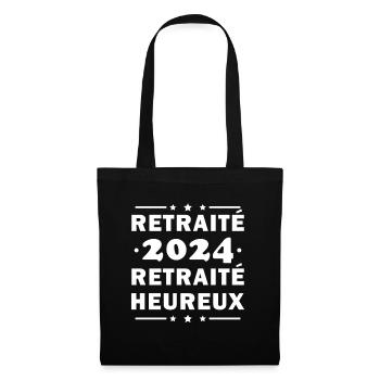 Happy Retiree 2024 Retirement Gift - Tote Bag - black - Front