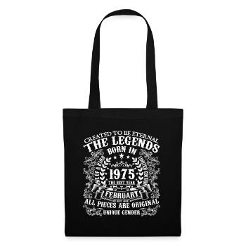 February 1975 Anniversary 1975 February Year - Tote Bag - black - Front