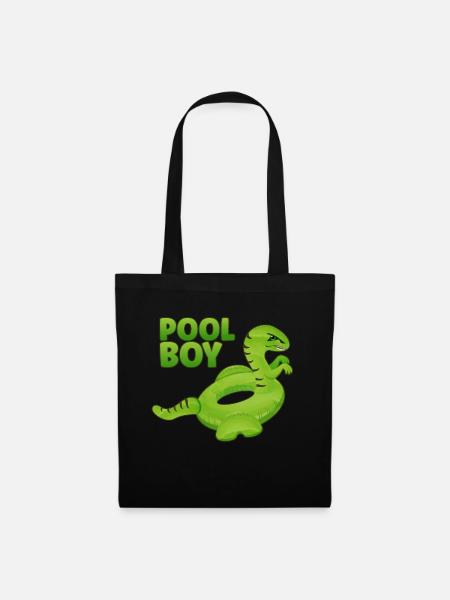 Pool Boy Dinosaurier Floatie Schwimmbad - Stoffbeutel - Schwarz