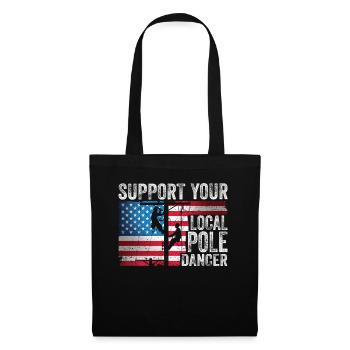 American Lineman Powerline Worker Design - Tote Bag - black - Front