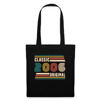 Né 2006 classique Vintage cadeau d’anniversaire - Sac en tissu - noir - Devant