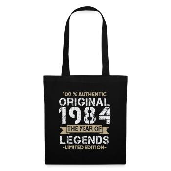 Legende 1984 Original Jahrgang Geburtstagsgeschenk - Stoffbeutel - Schwarz - Vorne