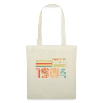 Jahrgang 1984 Geburtstagsgeschenk - Stoffbeutel - Natur - Vorne